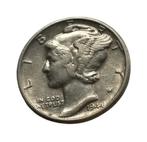 *  1944   - USA  -  1 Dime Mercury  -  ZILVER**  90%, Postzegels en Munten, Munten | Amerika, Zilver, Losse munt, Verzenden, Noord-Amerika