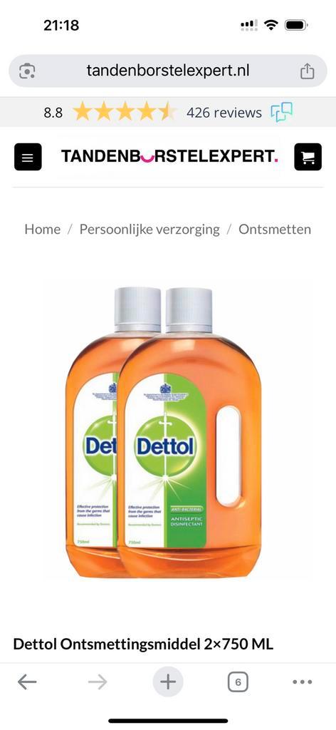 Dettol 6 flessen a 750 ml nieuw schoonmaakmiddel reiniging, Huis en Inrichting, Schoonmaakartikelen, Schoonmaakmiddel, Ophalen