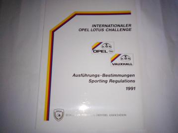 Internationale Opel Lotus Vauxhall Challenge brochure/folder beschikbaar voor biedingen