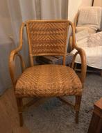 Rotan stoel met bamboe poten - vintage item, Huis en Inrichting, Stoelen, Ophalen, Bruin, Eén