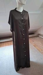 Jurk van viscose & zijde maat S/M, Bruin, Ophalen of Verzenden, Zo goed als nieuw, Maat 36 (S)