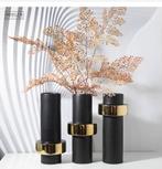Set van Drie luxe vazen- nieuw in doos, Ophalen of Verzenden, Nieuw, Zwart, Minder dan 50 cm