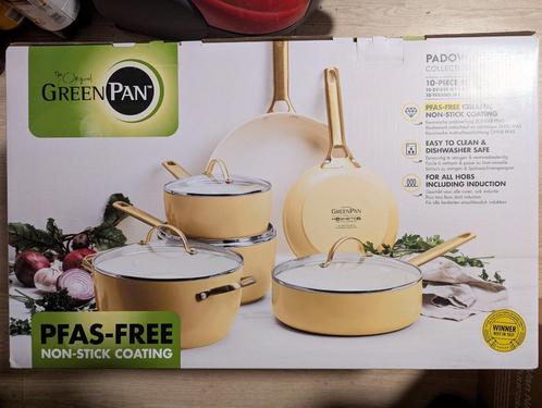 Greenpan Padova Reserve Sunshine Yellow 10-delige pannenset, Huis en Inrichting, Keuken | Potten en Pannen, Nieuw, Pannenset, Rvs