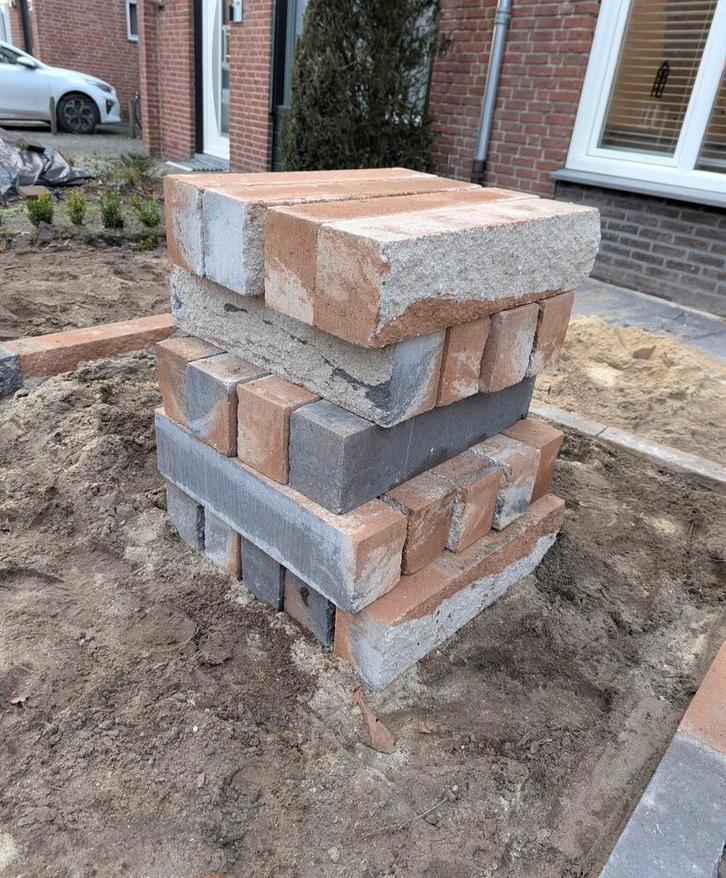 Blokken Splitton strak Kilimanjaro 60x15x12cm 22 stuks nieuw, Tuin en Terras, Tegels en Klinkers, Gebruikt, Overige typen, Ophalen