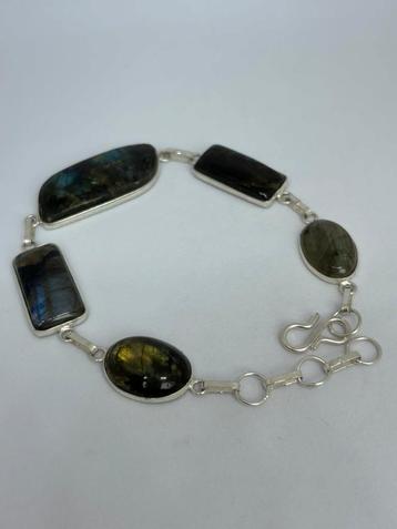 Labradoriet Edelsteen Armband - Handgemaakt & Uniek! beschikbaar voor biedingen