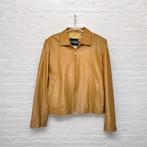 Vintage Jas Maat XL Licht Bruin Leer Sanimo Jacket, Bruin, Verzenden, Maat 46/48 (XL) of groter, Vintage