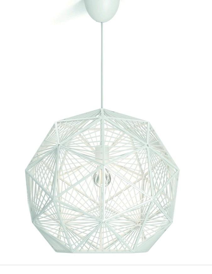 Philips Mohair Hanglamp wit, Huis en Inrichting, Lampen | Hanglampen, Gebruikt, 50 tot 75 cm, Kunststof, Ophalen of Verzenden