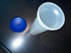 Tupperware maat beker 700ml met deksel, Blauw, Beker of Kan, Ophalen of Verzenden, Zo goed als nieuw