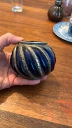 Leuk blauw glas potje, Antiek en Kunst, Curiosa en Brocante, Ophalen of Verzenden