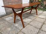 Vintage teakhouten salontafel, Ophalen, O, 50 tot 75 cm, O