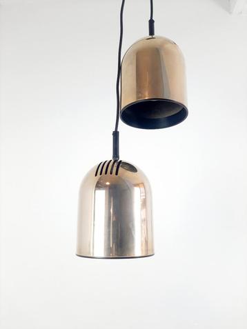 Set van 2 vintage hanglampen Vrieland design goudkleurig beschikbaar voor biedingen