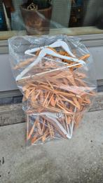 Zak vol Houten Kledinghangers, Ophalen, Zo goed als nieuw, Hout, Kinderen en Volwassenen