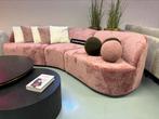 Luxe Velvet Loungebank Ovale Pink 320cm NIEUW - Roze - UNIEK, Nieuw, 300 cm of meer, Rechte bank, Stof