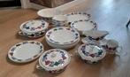 Oud origineel boerenbont servies met schalen, borden etc., Antiek en Kunst, Ophalen