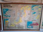 Schoolkaarten Waterbescherming & Polderwinning, Antiek en Kunst, Antiek | Schoolplaten, Ophalen, Aardrijkskunde