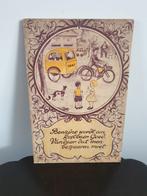 Uit 50er jaren geperst houten bordje met leuke tekst. 14x21, Ophalen of Verzenden