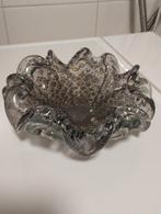 Vintage jaren 60 Murano zilver goud gevlokte scallop schaal, Antiek en Kunst, Ophalen of Verzenden