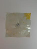 Design plafondlamp, organische vorm en geel marmerpatroon, Ophalen, Modern, organisch, retro, marmer, glas, Gebruikt, 50 tot 75 cm