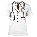 Heren dokter t-shirt medische staf doctor shirt grappig, Kleding | Heren, T-shirts, Verzenden, Nieuw, Overige maten, Wit