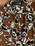 Bruin gebloemde jurk, Ophalen of Verzenden, Zo goed als nieuw, Maat 38/40 (M), Onder de knie