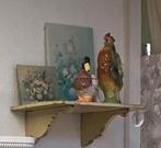 Brocante oud houten regaal - regaaltje / Licht geel, Gebruikt, Ophalen of Verzenden, Nvt, Nvt