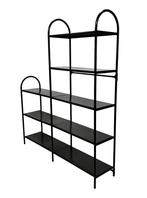 Vintage kast roomdivider staal jaren 80 zwart functioneel, Huis en Inrichting, Kasten | Wandmeubels, Met plank(en), Gebruikt, Vintage