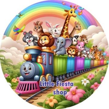 LF4440 icing frosting dieren trein 20cm eetbare taart print  beschikbaar voor biedingen