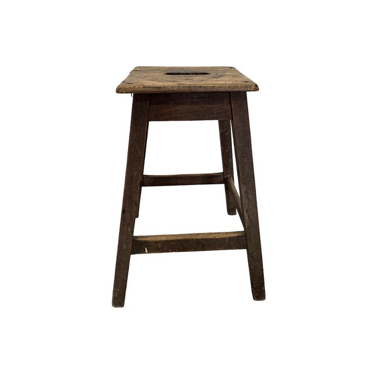 Oude Frans beuken werkplaats kruk, midden 20e eeuw, Huis en Inrichting, Krukjes, Gebruikt, Hout, Ophalen of Verzenden