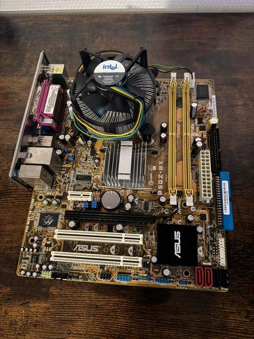 Asus P5GZ-MX moederbord met processor, Computers en Software, Moederborden, Zo goed als nieuw, Intel, DDR2, Ophalen of Verzenden