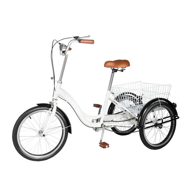 Driewieler 20 inch voor volwassenen met winkelmand, Fietsen en Brommers, Fietsen | Driewielfietsen, Nieuw, Ophalen