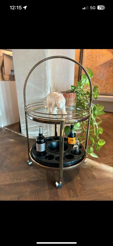 Bar trolley / barwagen / vintage / design, Huis en Inrichting, Barren, Gebruikt, Ophalen