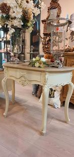 Mooie brocante sidetable met lade, Ophalen of Verzenden, 25 tot 50 cm, Rechthoekig, 100 tot 150 cm