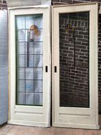 Glas in lood schuifdeuren, Doe-het-zelf en Verbouw, Deuren en Horren, Ophalen, Gebruikt, 80 tot 100 cm, Binnendeur