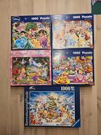 5 Disney puzzels 1000 stukjes, Ophalen of Verzenden, 500 t/m 1500 stukjes, Zo goed als nieuw