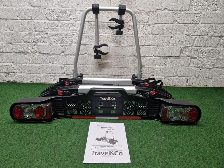 Nette Travel&Co ANWB fietsendrager voor 2 E-bikes 60 KG, Auto diversen, Fietsendragers, Zo goed als nieuw, Trekhaakdrager, 2 fietsen