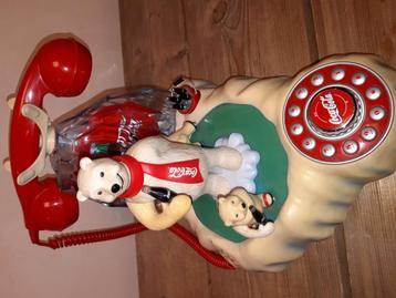 Vintage coca cola animate polar bear phone collectors item beschikbaar voor biedingen