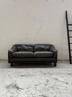 Vintage Tweezits Leren Bank Leolux, Huis en Inrichting, Banken | Bankstellen, Ophalen, Gebruikt, 150 tot 200 cm, Tweepersoons
