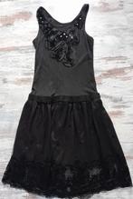 jurk,maat M,nieuw,zwart,Last Girl,festival,chic,feest,, Maat 38/40 (M), Verzenden, Zwart, Knielengte