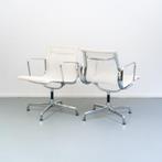 6x Vitra EA 107 Wit Netweave - Gepolijst aluminium, Niet ingevuld, Wit, Niet ingevuld, Ophalen of Verzenden