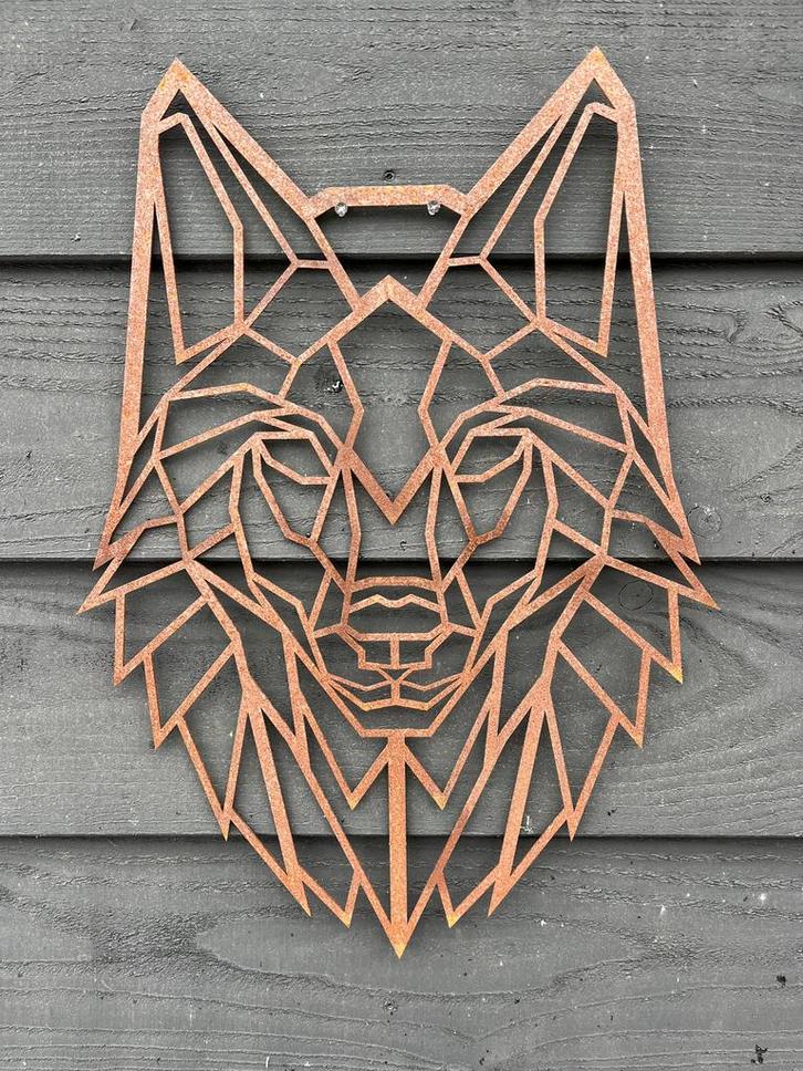 Wolf cortenstaal, tuinwanddecoratie, Tuin en Terras, Tuinwanddecoratie, Nieuw, Ophalen of Verzenden