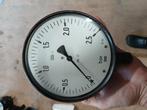 Zwarte manometer 0-2,5 bar oliedruk, Ophalen of Verzenden, Staal, Overige merken