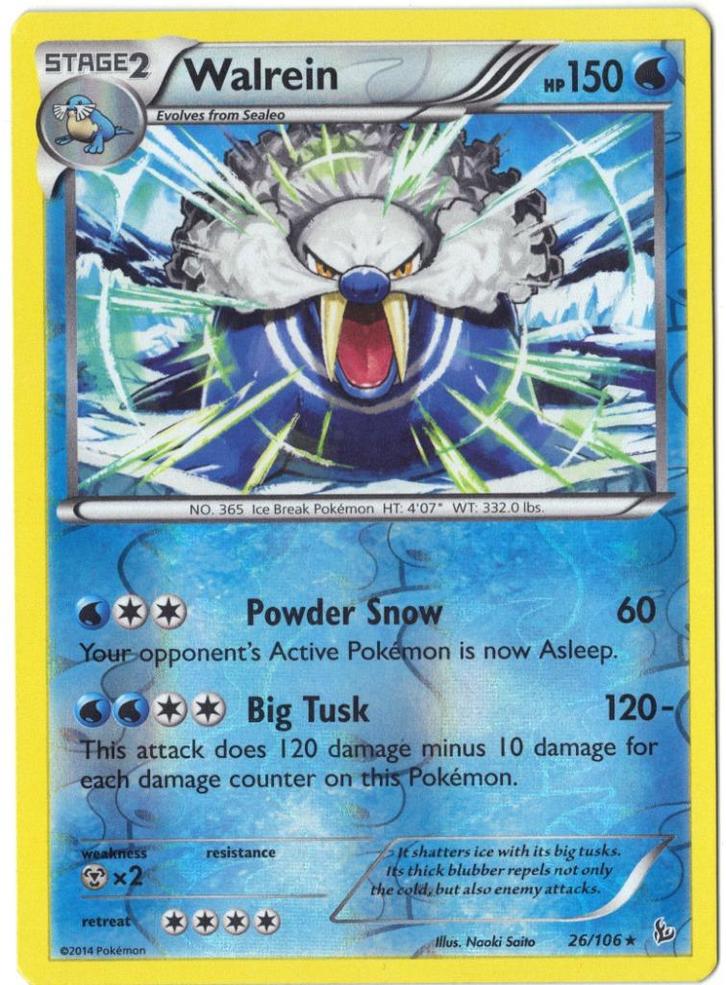 Flashfire,  Walrein [reverse] 26/106, Hobby en Vrije tijd, Verzamelkaartspellen | Pokémon, Nieuw, Losse kaart, Verzenden