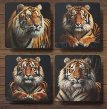 Tijger Onderzetters met houder beschikbaar voor biedingen