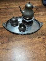 Tinnen servies set op dienblad, Antiek en Kunst, Verzenden