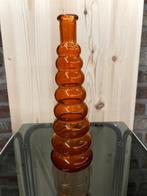Vintage Glazen Vaas - Cilindrisch, Gebruikt, Verzenden, Oranje, Glas
