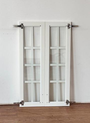 2x Ikea Bodbyn deurtjes met glas, 30x100 cm, zgan - afbeelding 3