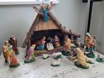 Antieke kerststal kersttafereel 21-delig grotere beelden, Diversen, Kerst, Ophalen, Zo goed als nieuw
