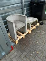 Beton/ tuin setje tafel en stoel, Tuin en Terras, Ophalen, Rond