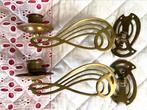 Mooie oude Set wandkandelaars brons