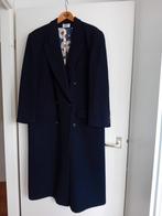 Donkerblauwe lange jas, Kleding | Dames, Ophalen of Verzenden, Gedragen, Maat 46/48 (XL) of groter, Blauw